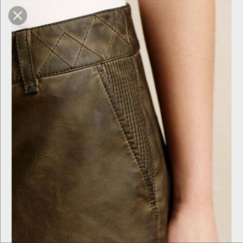 Anthropologie Vegan Leather Shorts
